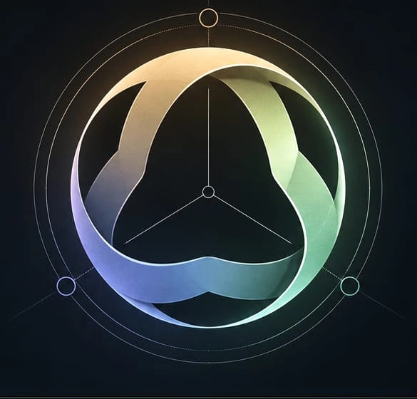 LSA Logo – drei verbundene Bereiche in Balance